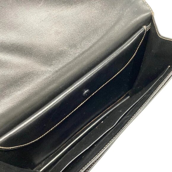 HERMES Fako Black Box Calf Circle I Clutch Bag 498-082625 - Picture 14 of 16